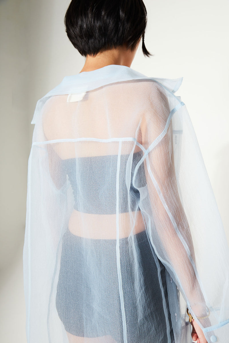 Baby Blue Sheer Transparent Outer