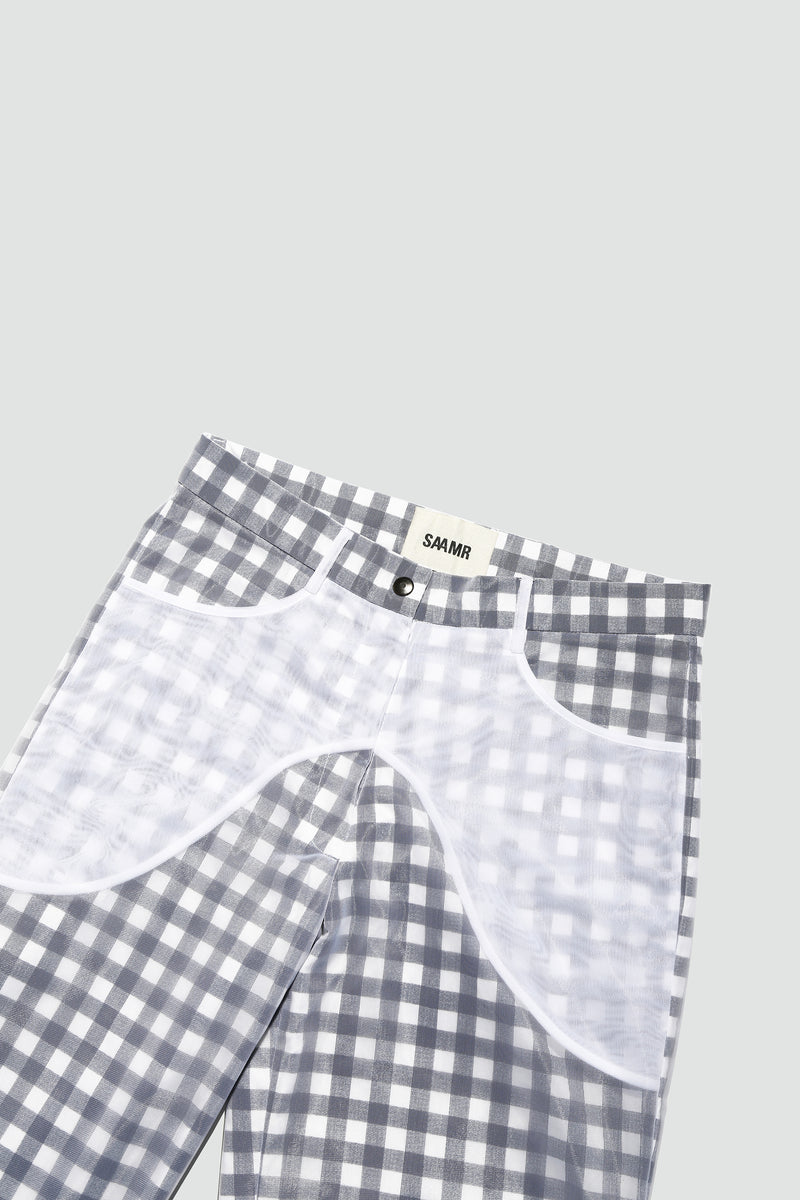 Translucent Checker Pants