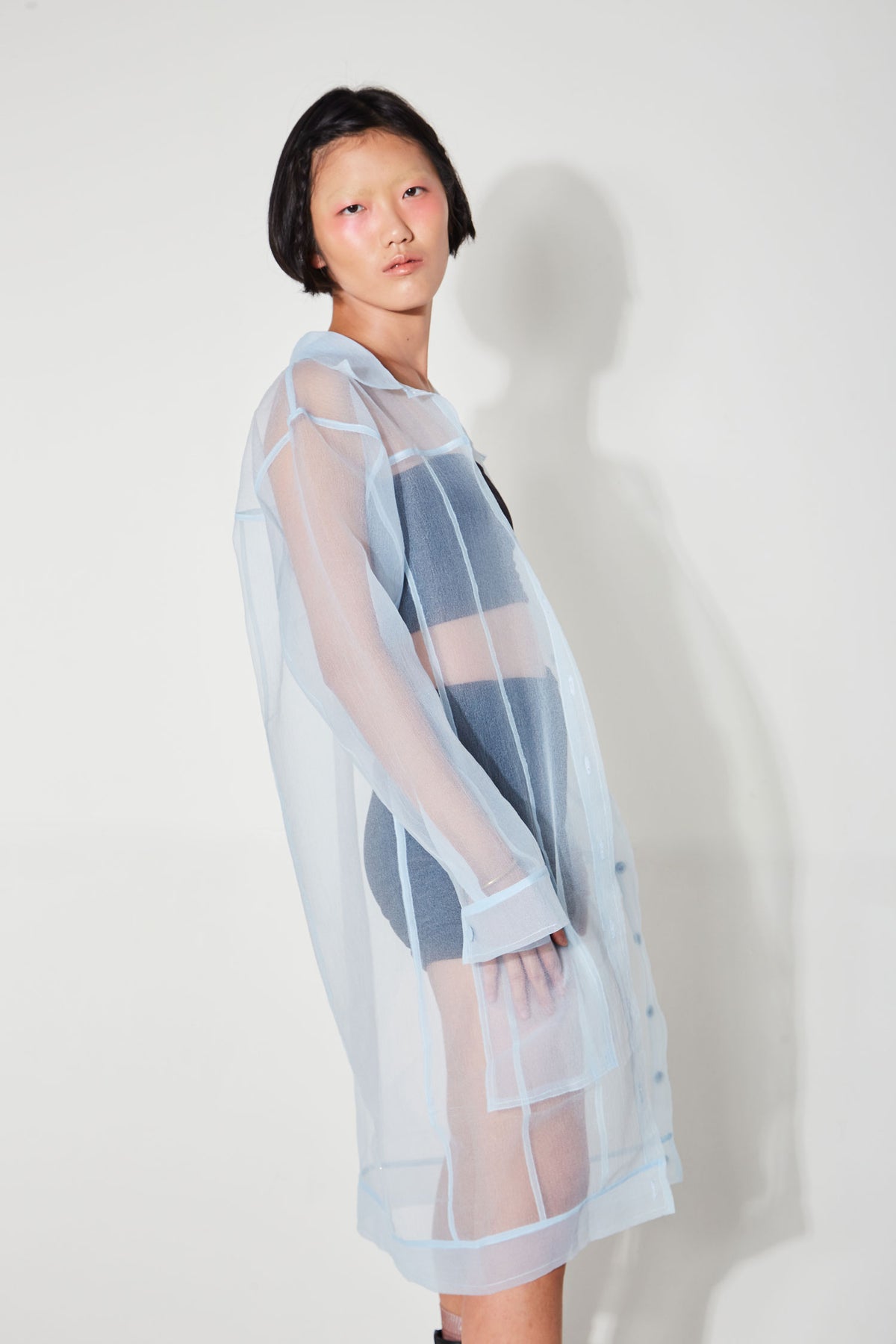 Baby Blue Sheer Transparent Outer – saamrstudio